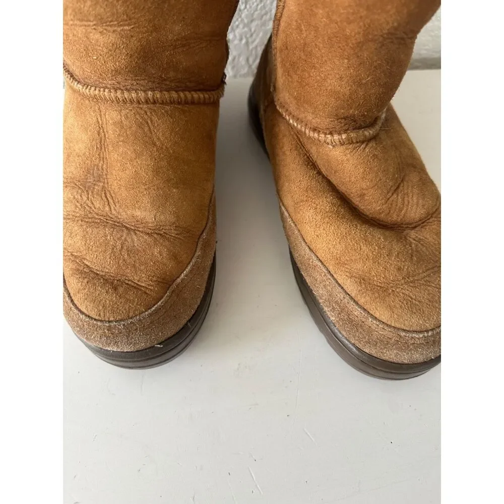 UGG Australia Women's Boots Tan Brown Braided Tribal Size Women's 6